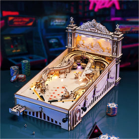ROKR Pinball laser-cut parts showcase precision for smooth assembly and lasting enjoyment.