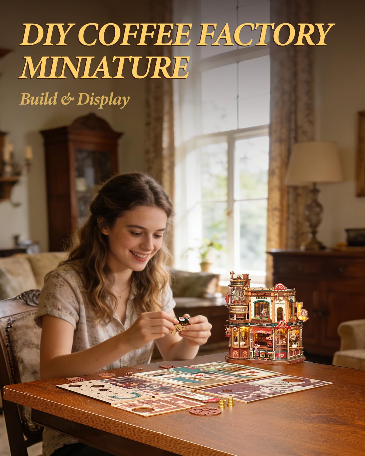 ROKR Moving Dream kit on desk enhances home decor.