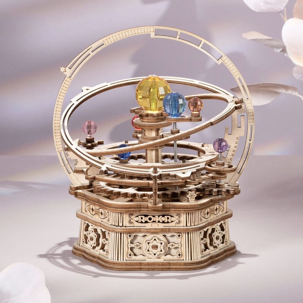 ROKR Starry Night rotation mechanism in action suggests soothing, relaxing moments during assembly.