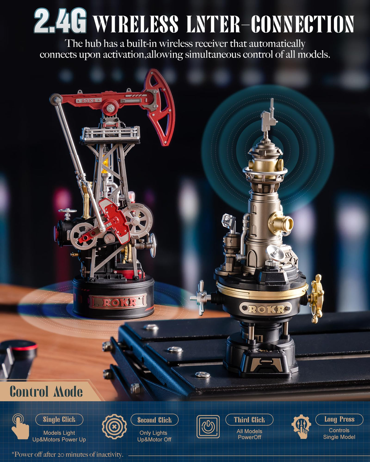 ROKR Navi Lighthouse power cable connection demonstrates Type-C compatibility