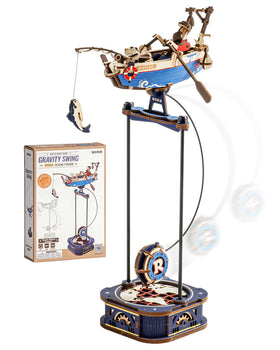 ROKR Ocean Fisher model swing demonstrates gravity-driven motion for display and study.