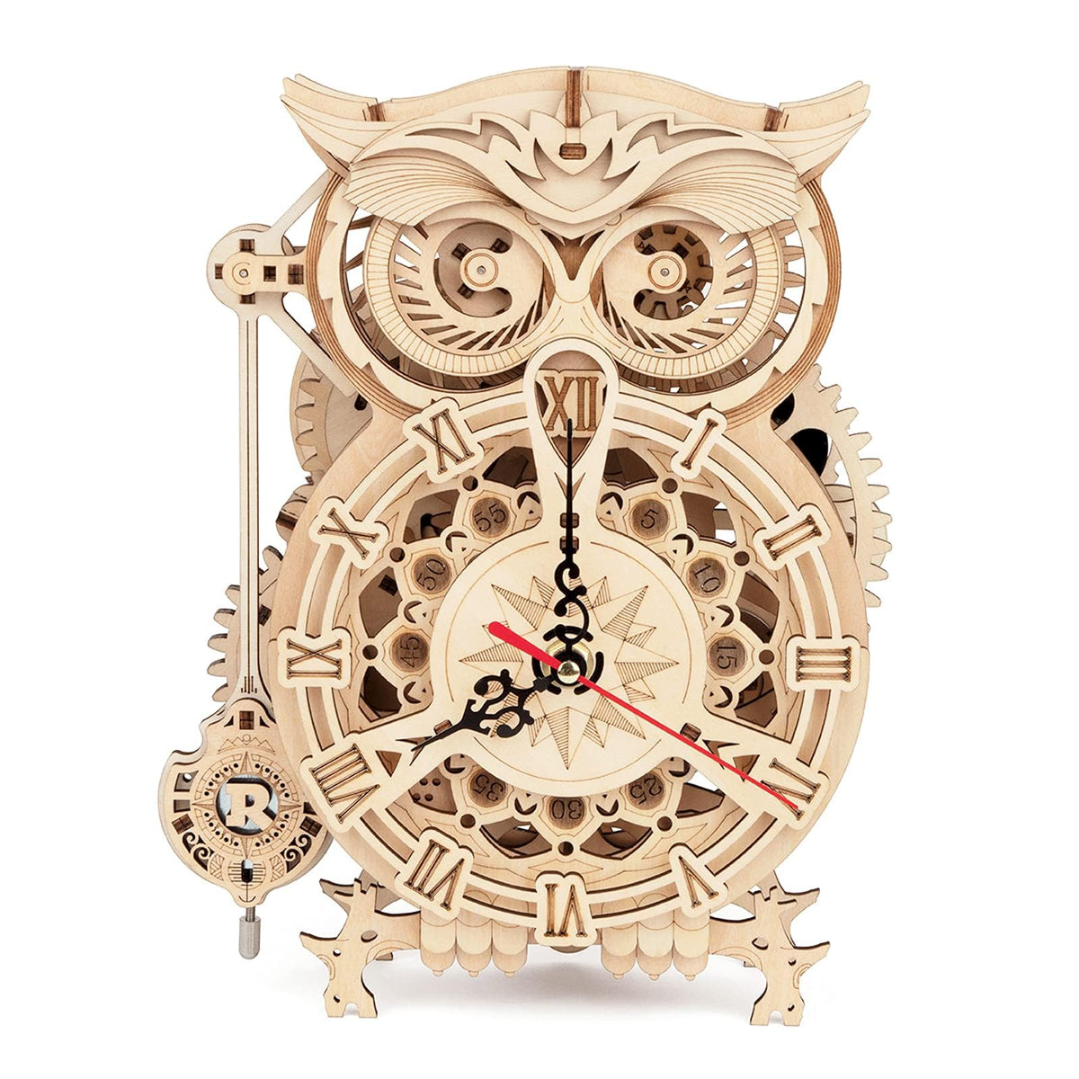 ROKR Owl Clock puzzle pendulum for stylish desk decor.