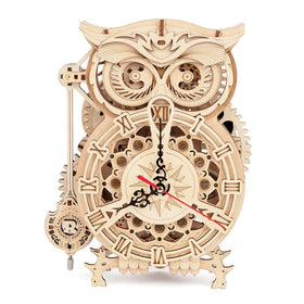 ROKR Owl Clock puzzle pendulum for stylish desk decor.