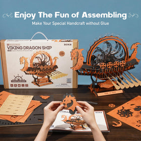 ROKR puzzle detail highlights paddles and flywheel design for motion.