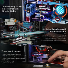 ROKR MR01S lighting display mode casting warm glow on workspace