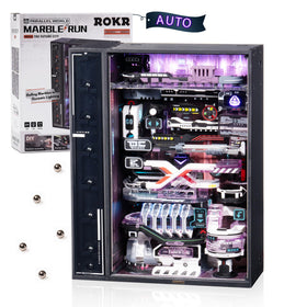ROKR Parallel World MR02S city module offers a futuristic marble run for desk entertainment and focus.