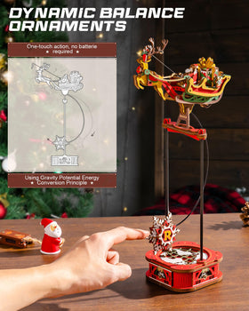 ROKR reindeer with gifts adds nostalgic charm and a kinetic display.