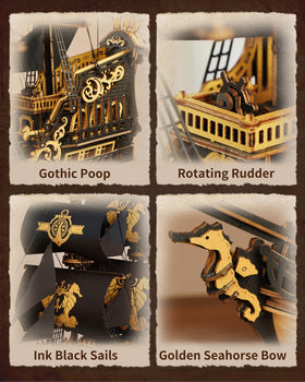 ROKR Seahorse Barque golden cannons reveal feature adds dramatic display