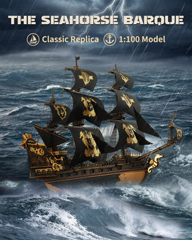 ROKR Seahorse Barque helm control close-up for interactive assembly experience