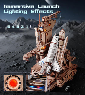 ROKR shuttle LED launch effects illuminate the countdown and ignition visuals