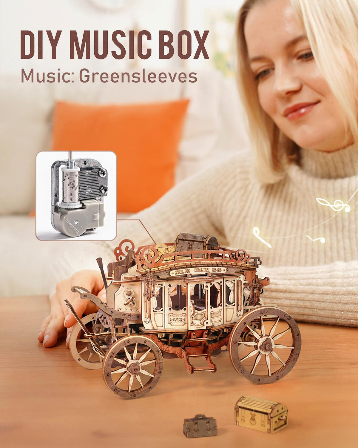 ROKR Stagecoach detailed replica highlighting authentic stagecoach features