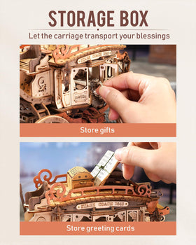 ROKR Stagecoach hidden compartments on roof and interior for small surprises