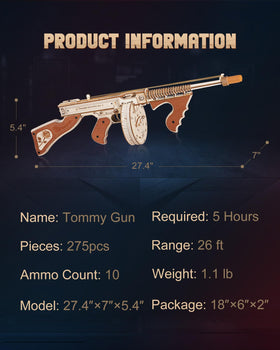 ROKR Tommy Gun puzzle gift packaging demonstrates thoughtful design for Christmas gifting