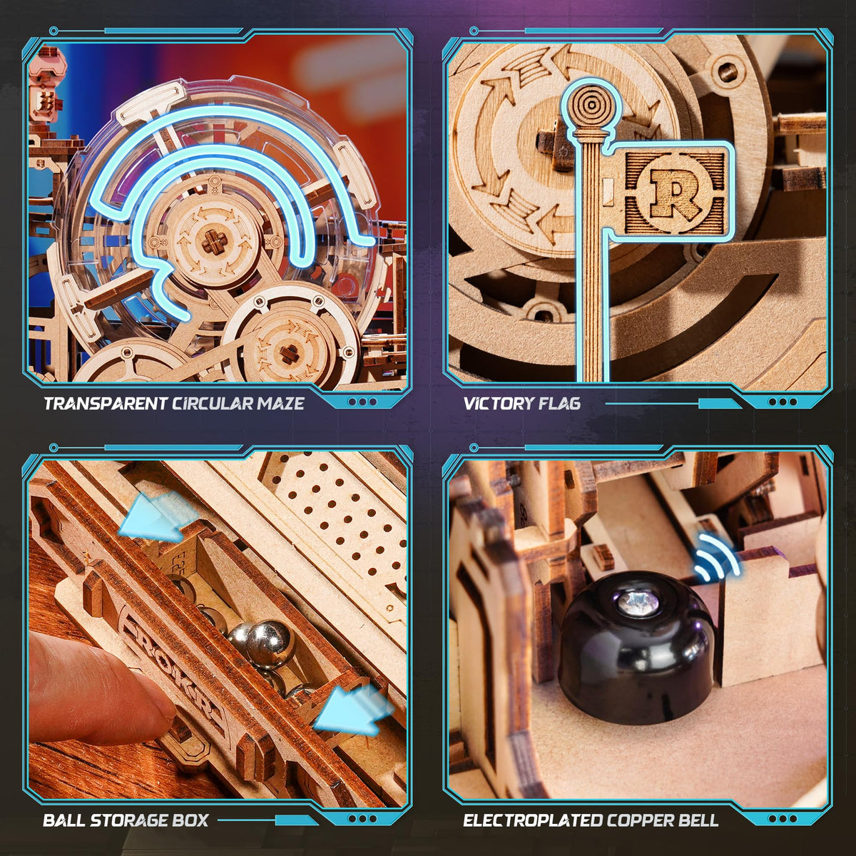 ROKR Transparent Circular Maze lets you watch every move from start to finish