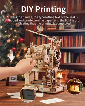 ROKR wooden puzzle kit components laid out for easy assembly and planning