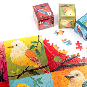 rokt-razo Birds daily puzzle poster shows completed image reference for easier difficulty choice