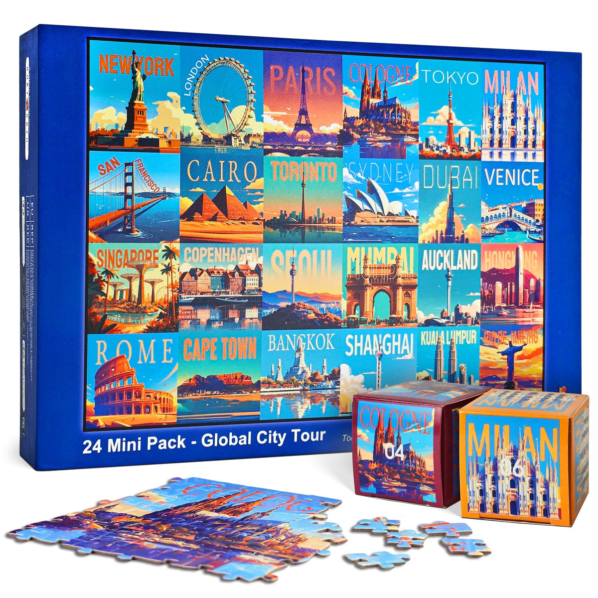 rokt&razo Global City Tour puzzle box front for family game night