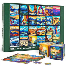 Rokt-Razo National Parks daily challenge box with 24 mini packs for monthly evenings.