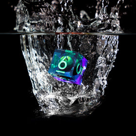 Role Dice d4-d6-d8-d10-d12-d20-d100 ensemble ready for diverse rulesets.