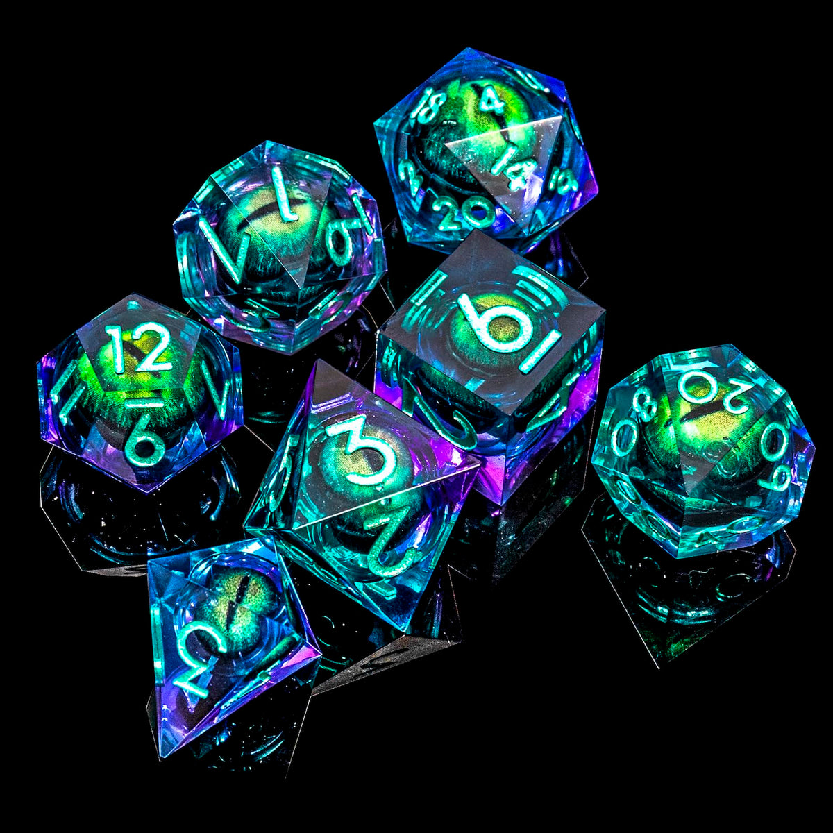 Role Dice seven-piece D&D set covers all dice needed for adventures.