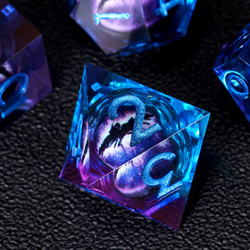 Role Dice Beholder's Dragon Eye dice gift box, ready for gifting to tabletop teammates.