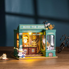 Rolife Alice's Tea Store side view showing cozy shop vibe for home decor