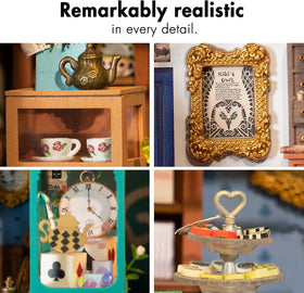 Rolife Alice's Tea Store wooden miniatures and parts for realistic scene building