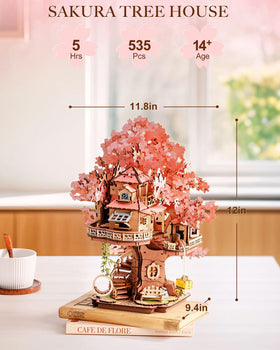 Rolife bonsai tree model on display adds tranquil decor appeal