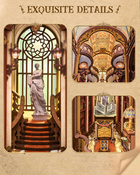 Rolife Book Nook Baroque architecture detail highlights Roman columns