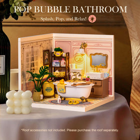 Rolife Bubble Bathroom tiles and figures showcase colorful design for display