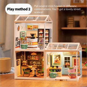 Rolife Bubble Tea Store cashier desk invites interactive play and storytelling in scenes.