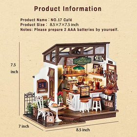 Rolife Coffee Shop Miniature Kit cozy aroma mood—evokes inviting café vibes