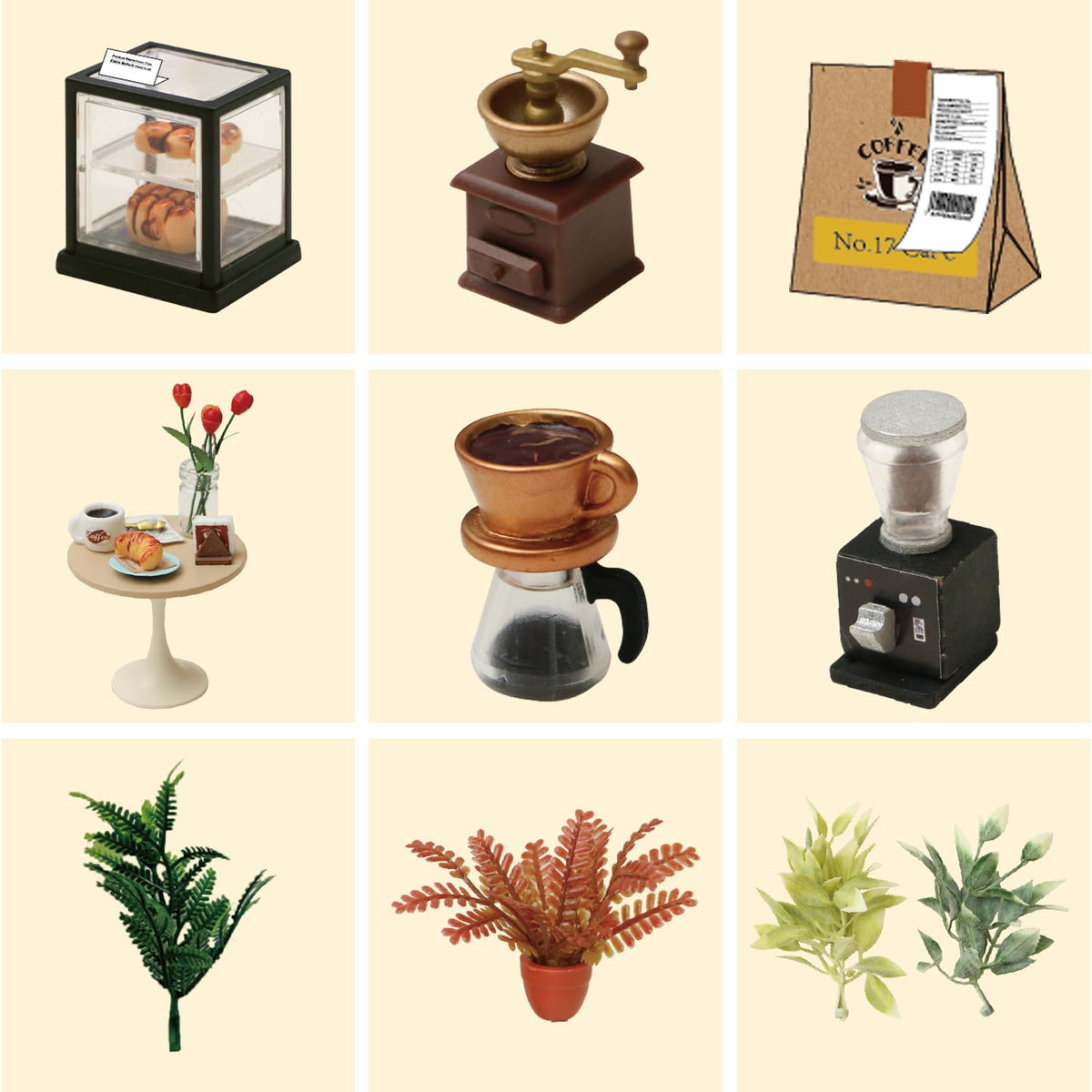 Rolife Coffee Shop Miniature Kit desk display—brightens workspaces