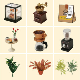 Rolife Coffee Shop Miniature Kit desk display—brightens workspaces