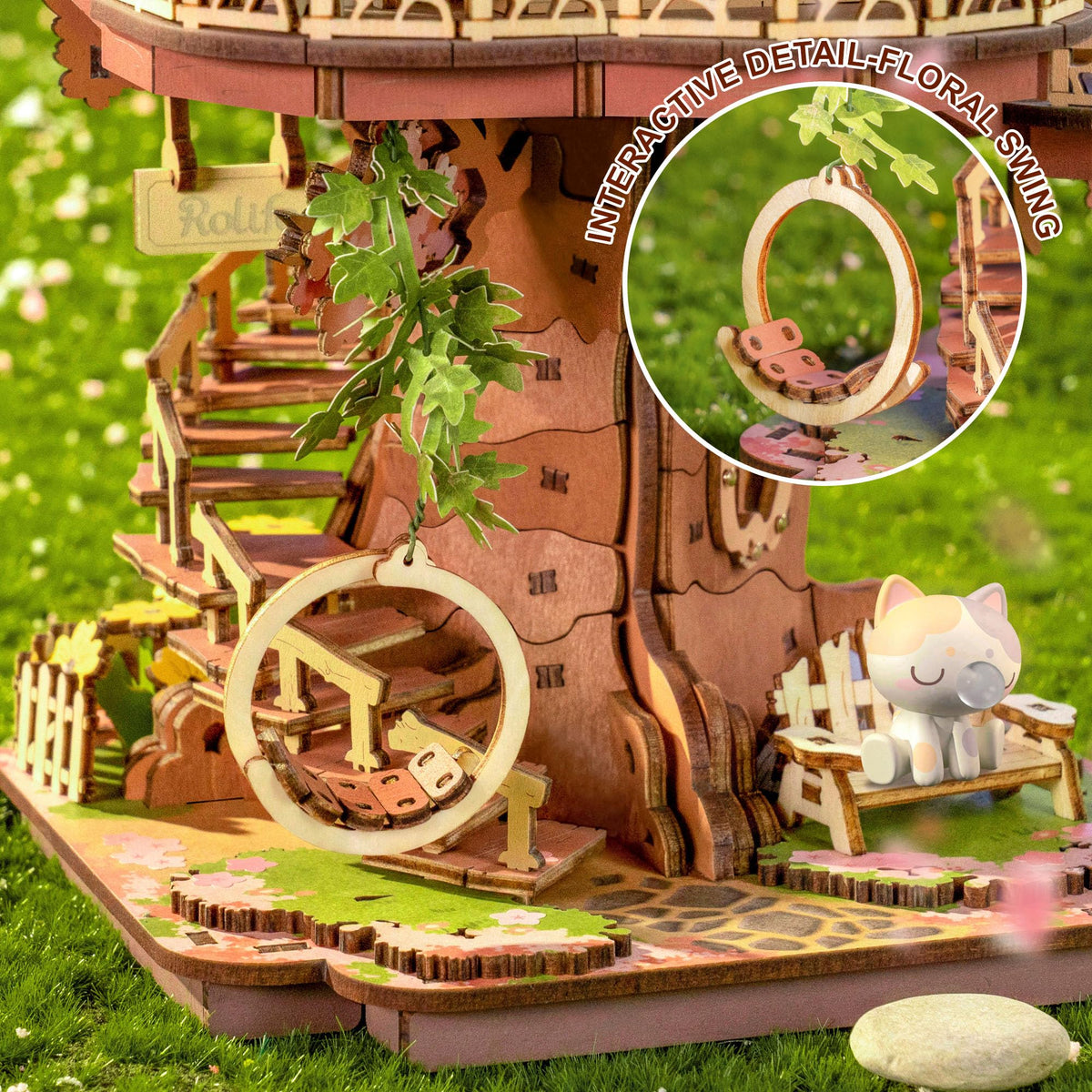 Rolife table decor puzzle set combining art, nature, and hands-on activity.