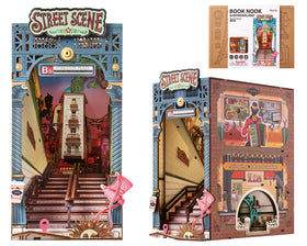 Rolife DIY Book Nook cityscape diorama for modern shelves