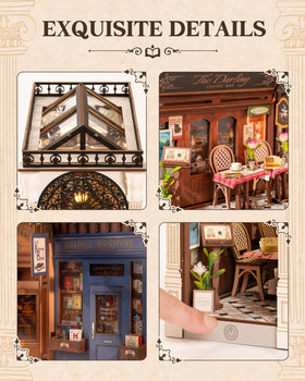 Rolife DIY Book Nook dust-free panel keeps the miniature scene pristine.