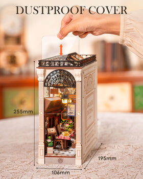 Rolife DIY Book Nook laser-cut pieces enable precise snap-fit assembly.