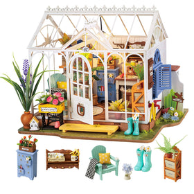 Rolife DIY Miniature Dollhouse Kit greenhouse diorama cozy display piece