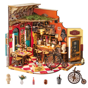 Rolife DIY miniature house kit cheers bar dining scene for display or gifting