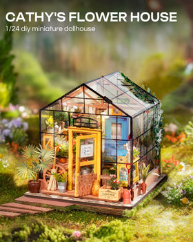Rolife DIY miniature house kit with snap-fit pieces for easy assembly.