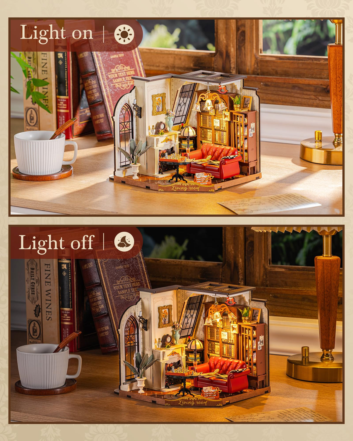 Rolife Victorian parlor dolls in scale 1:18 help create charming mini scenes
