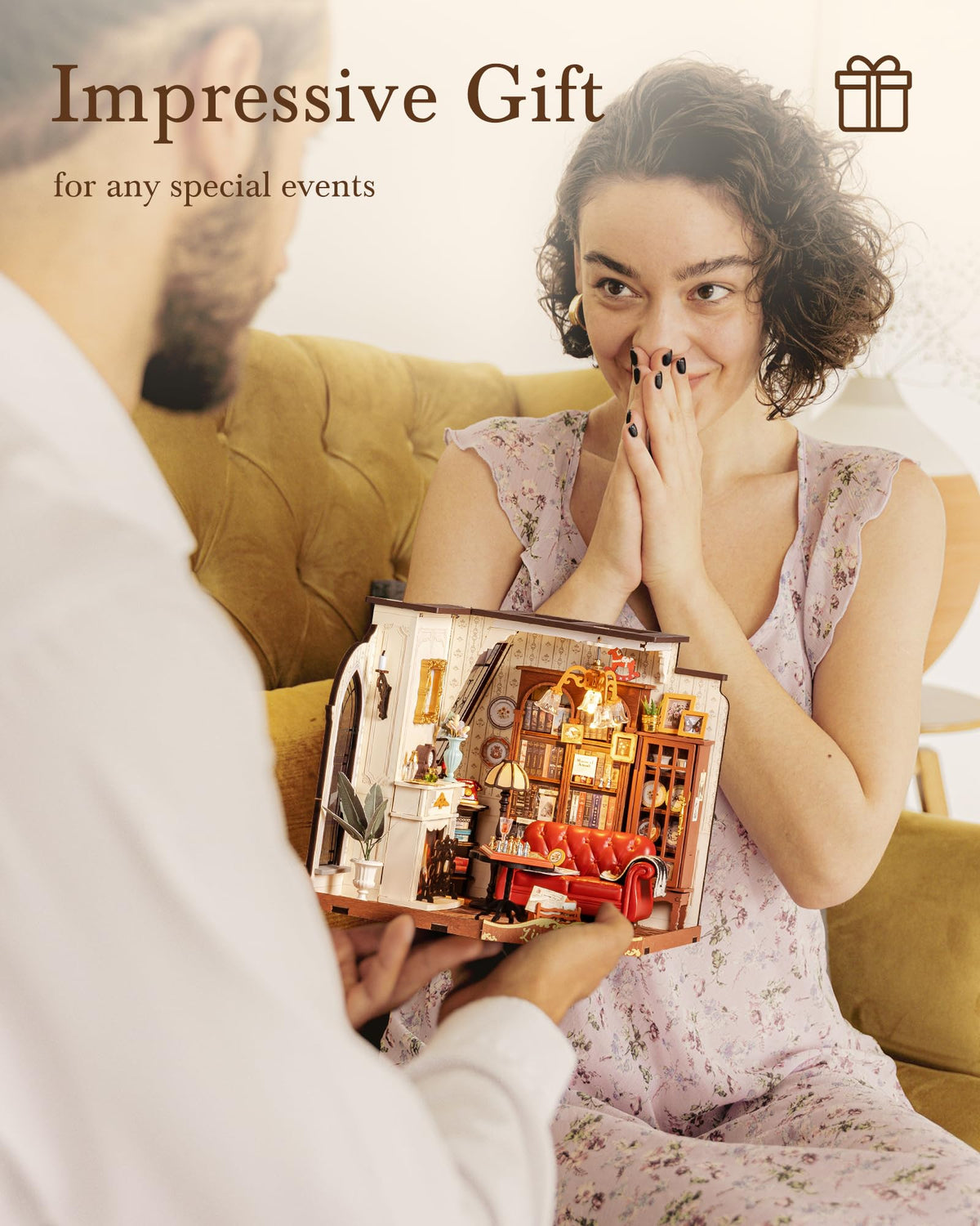 Rolife Victorian parlor gift-pack-ready kit offering mindful, creative pastime