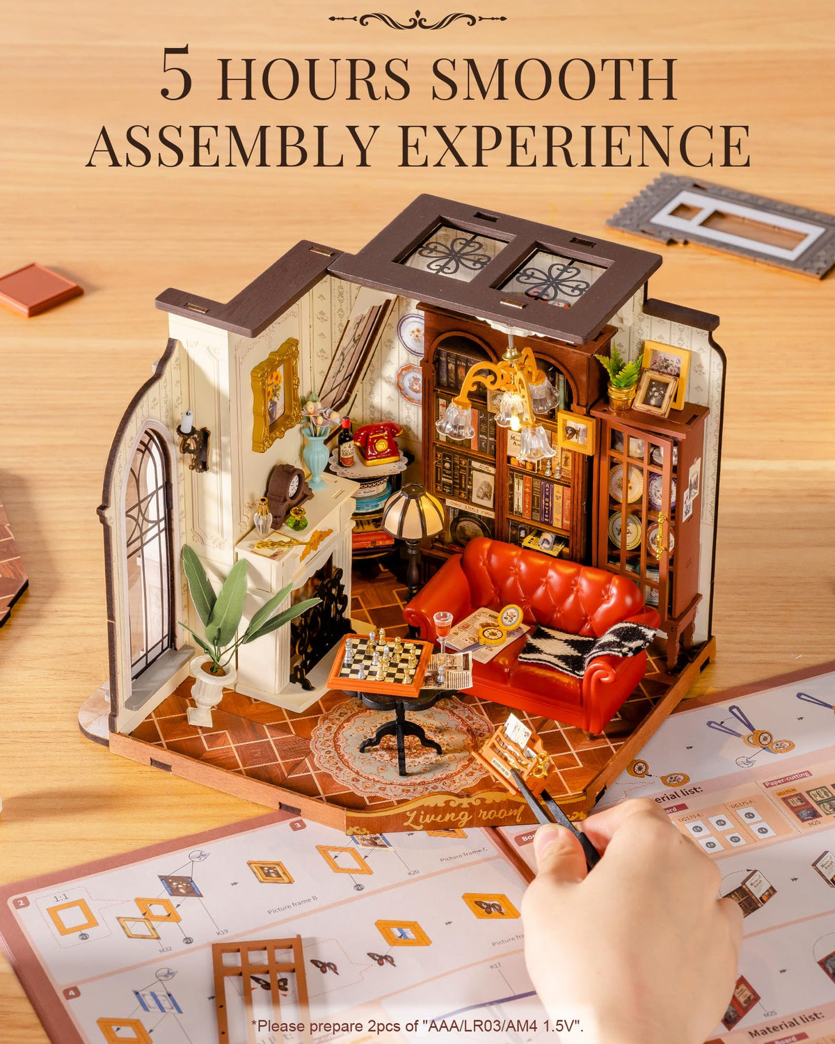 Rolife dollhouse furniture details emphasize craft and realism.