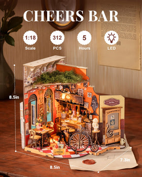 Rolife dollhouse kit interior detail with furniture for immersive play