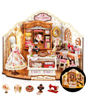 Rolife Elsa's Tailoring workspace is a cozy mini sewing studio for your shelf.
