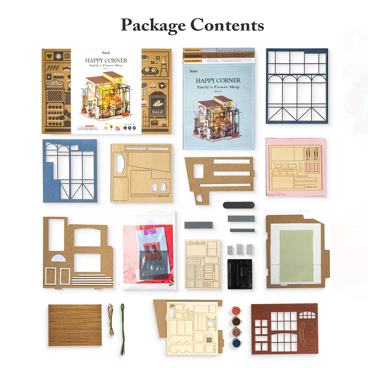 Rolife Emily's Flower Shop step-by-step instructions simplify the build and spark confidence