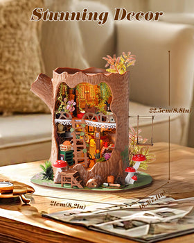 Rolife tree house kit storybook packaging suitable as a gift-ready reveal