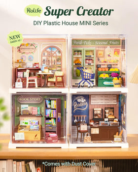Rolife Fruits Shop display shows vibrant shelves and signs for storytelling.