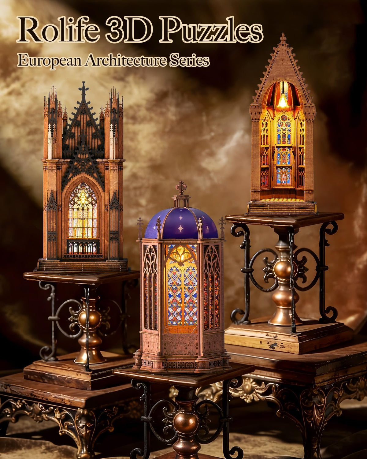 Rolife cathedral ornaments add architectural charm to home decor